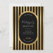 Carte Elegant Black & Gold Lashes Hair Spa Price List (Dos)