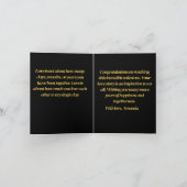 Carte Élégant Black & Gold moderne Joyeux 50e anniversai (Intérieur)