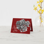 Carte Elegant Black White Hydrangea Botanical Thank You (Fleur jaune)