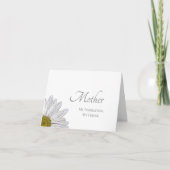 Carte Elégant Blanc moderne marguerite Simple fête des m (Devant)