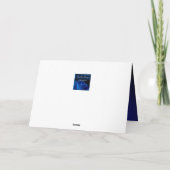 Carte Élégant bleu et argent personnalisé (Dos)