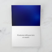 Carte Élégant bleu et argent personnalisé (Intérieur)