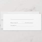 Carte Élégant Bleu Marocain Motif certificat cadeau (Dos)