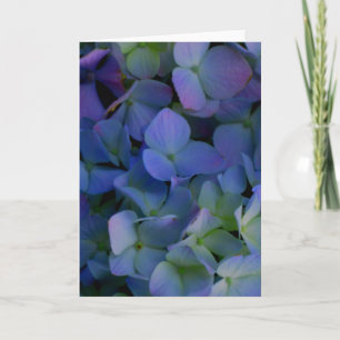 Carte Élégant bleu pourpre bleu pourpre floral