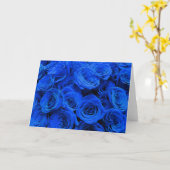 Carte Elégant bleu rose bleu fleurs bleu bleu bleu flora (Fleur jaune)