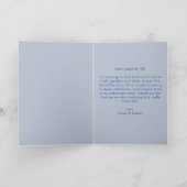 Carte Elegant Blue Gold Ornate 25th Wedding Anniversary (Intérieur)