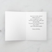 Carte Elegant Blue Silver Birthday Cake (Intérieur)