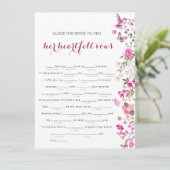 Carte Élégant Blush Bride Heart Vows Jeu (Debout devant)