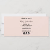Carte Élégant Blush Rose Floral Beauty Certificat cadeau (Dos)