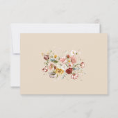 Carte Elégant Boho Garden Bouquet de fleurs Mariage RSVP (Dos)