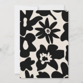 Carte Elégant Bold Floral Mariage Itinéraire Timeline (Dos)