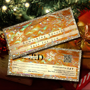 Carte Élégant bon cadeau Gold   Parties scintillant et P