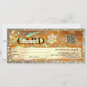 Carte Élégant bon cadeau Gold | Parties scintillant et P (Dos)
