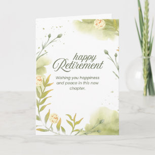 Carte Élégant Bon départ à la retraite Minimaliste Aquar