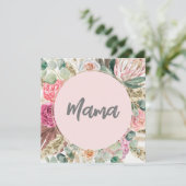 Carte Elégant Botanique Belle florale pour maman (Debout devant)