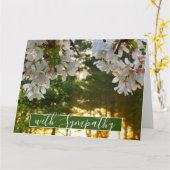 Carte Élégant bourgeons floraux blancs lever du soleil (Fleur jaune)