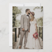 Carte Elegant Bright Pink Floral Wedding Save The Date (Dos)