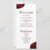 Carte Elegant Burgundy Wedding Program (Devant)