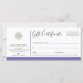 Carte ELEGANT BUSINESS moderne logo chic violet (Devant)