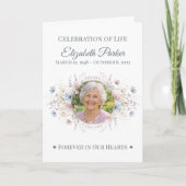 Carte Elegant Butterfly Celebration of Life Program (Devant)