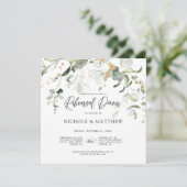 Carte Élégant Calligraphie Eucalyptus Reprendre Dîner De (Debout devant)