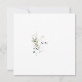 Carte Élégant Calligraphie Eucalyptus Reprendre Dîner De (Dos)