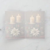 Carte Elegant candle Christmas holly pine warm festive (Intérieur)