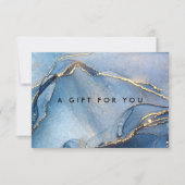 Carte Élégant certificat cadeau de marbre doré de la Mar (Devant)