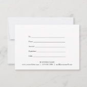 Carte Élégant certificat cadeau de marbre doré de la Mar (Dos)