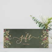 Carte Élégant certificat cadeau de Noël (Debout devant)