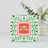 Carte Élégant certificat cadeau de Noël rétro (Debout devant)