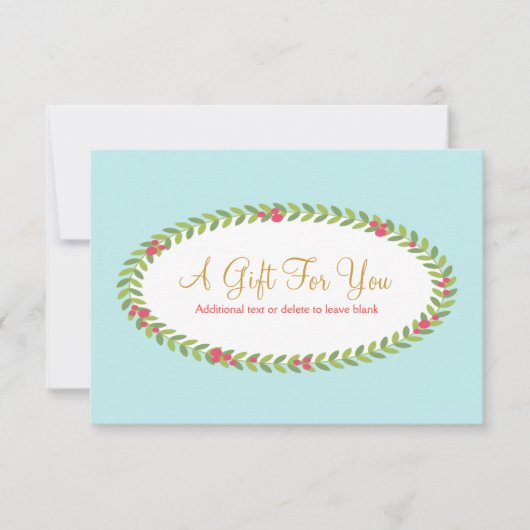 Carte Élégant certificat cadeau de vacances mode et beau (Devant)