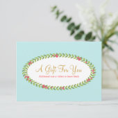 Carte Élégant certificat cadeau de vacances mode et beau (Debout devant)