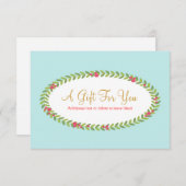 Carte Élégant certificat cadeau de vacances mode et beau (Devant / Derrière)