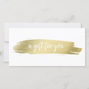 Carte Élégant certificat cadeau d'or de salon affaires