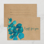 Carte Élégant certificat cadeau Eucalyptus rustique (Devant / Derrière)