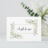 Carte Élégant certificat cadeau Feuille Spring (Debout devant)