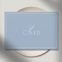Élégant Certificat Cadeau Minimaliste Bordure Bleu