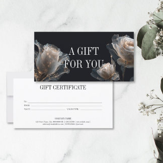 Carte Élégant certificat cadeau moderne professionnel