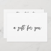 Carte Élégant certificat cadeau moderne simple (Devant / Derrière)