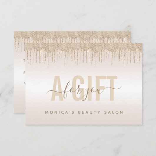 Carte Elégant Champagne Parties scintillant Driving Beau (Devant / Derrière)