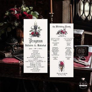 Carte Élégant chandelier gothique Crimson cerisier Rose