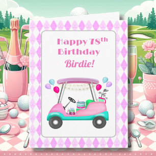 Carte Élégant chariot de golf pour femmes pour 78e anniv
