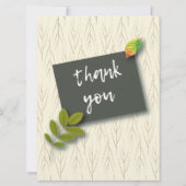 Carte Élégant chêne d'automne Merveilleux minimaliste Ma (Dos)