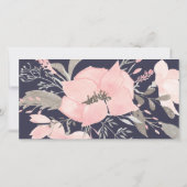 Carte Élégant chèque cadeau Aquarelle Rose-Bleu (Dos)