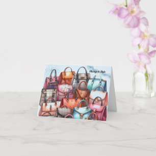 Carte Élégant Chic Handbag Card Salutation