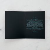 Carte Elégant Chic Sapphire Bleu et Noir 25e anniversair (Intérieur)