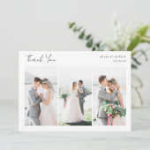 Carte Elegant Chic Script Photo Collage Mariage (Debout devant)