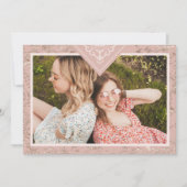 Carte Elegant Chic Texture in Pink Bridesmaid Proposal (Devant)