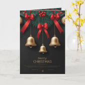 Carte Elegant Christmas Bells Decor – (Fleur jaune)
